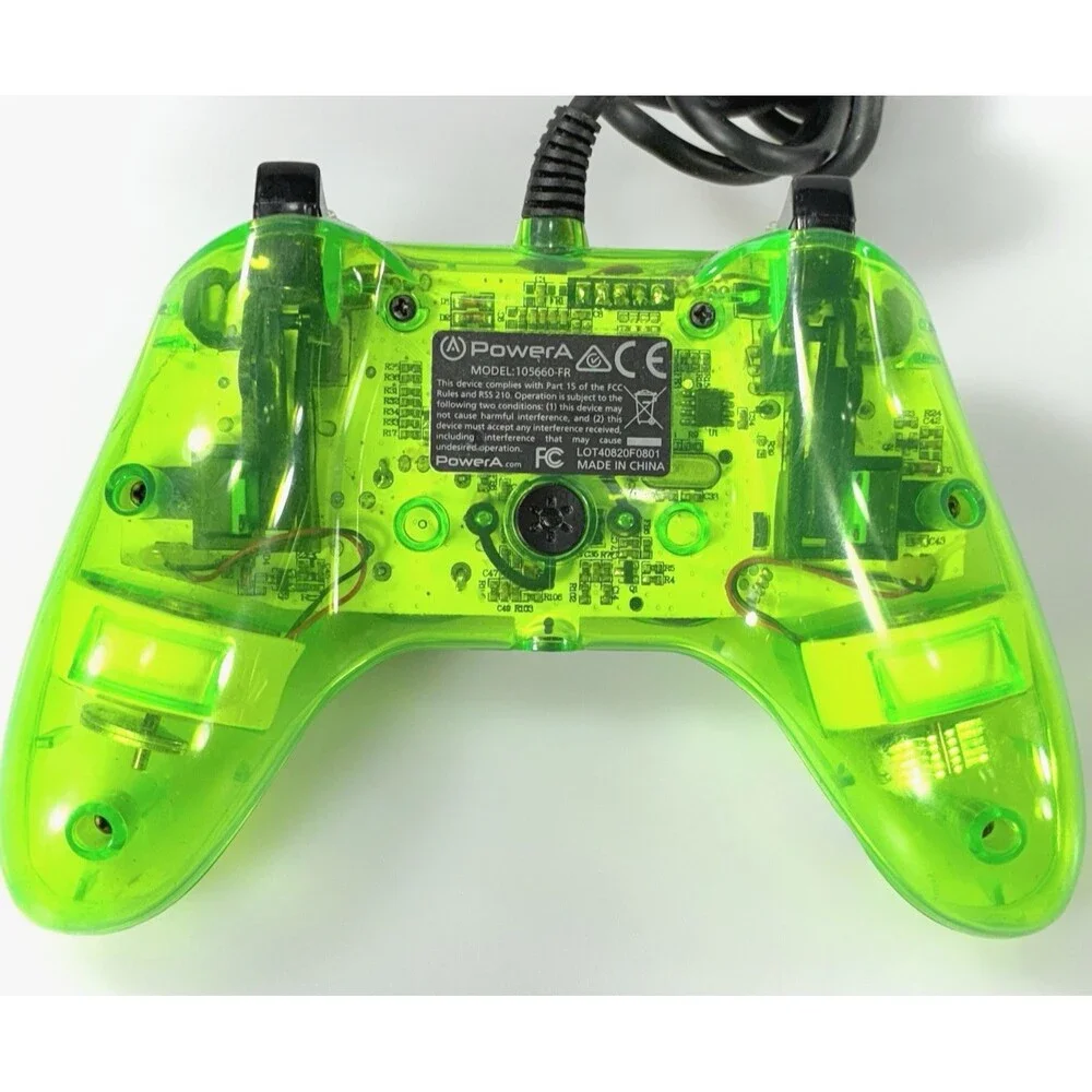 Xbox PowerA #105660-FR Mini Transparent Green Wired Controller Tested